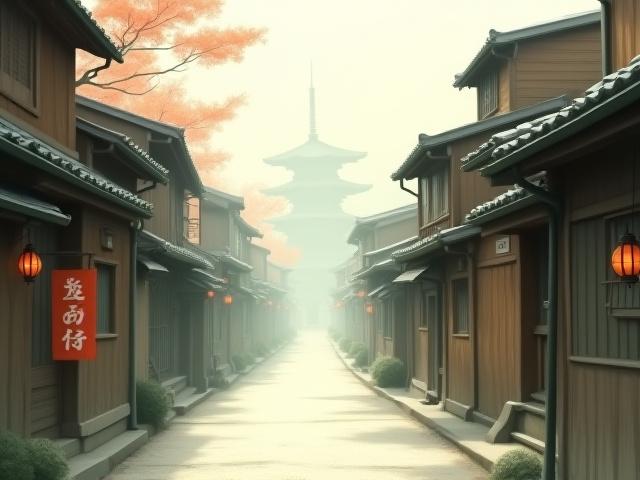 京都の風景を描いたデジタル絵画、インストラクター作品